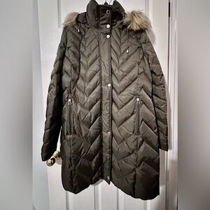 Marc New York Quilted Jacket with Fur Hood